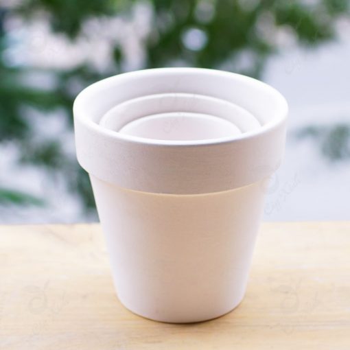 Chậu Gốm Bộ 3 Trắng hàng cao cấp