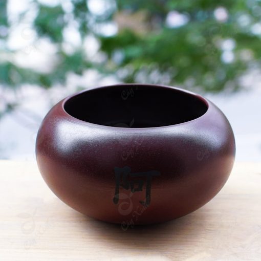 Chậu Gốm Phúc Lộc Thọ màu xám đất cao cấp